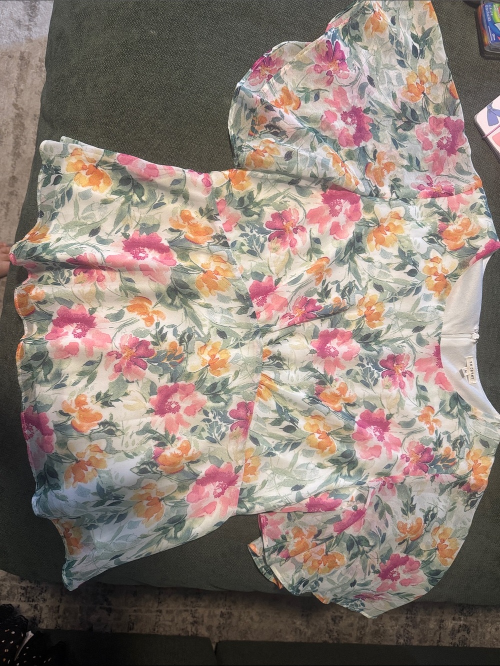 Flowy Peplum Floral Shirt